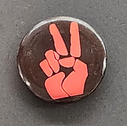 Pin - Red Peace Sign
