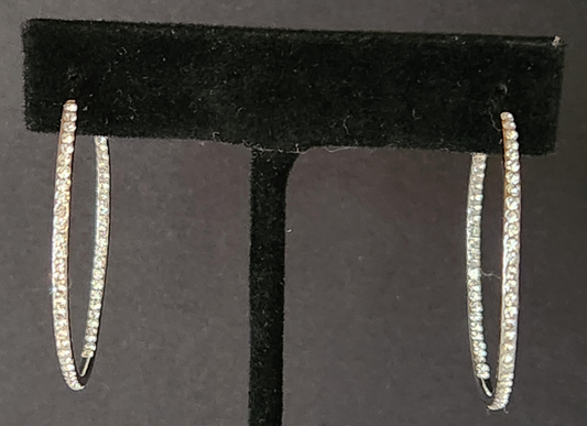 Earrings - Silver Medium Hoop