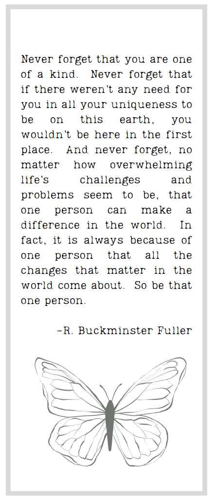 Inhouse - Paper Quote for 5" x 12" Zinc frame - Fuller