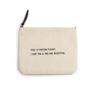 Canvas Zip Bag - Your Attention Please
