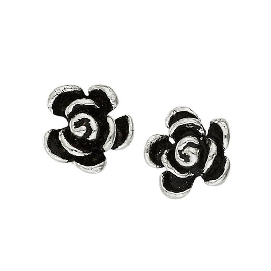 Rosebud Sterling Silver Stud Earring