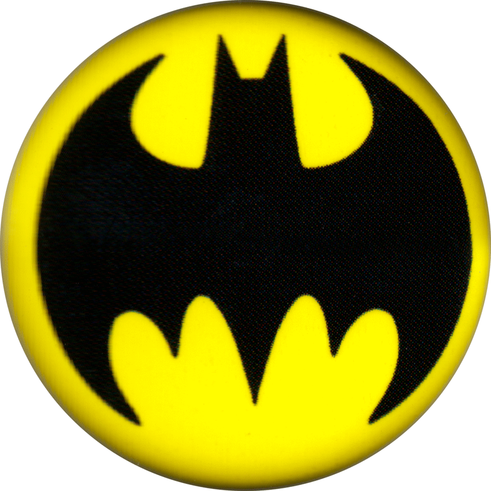 Button - Batman - Bat-Signal On Yellow
