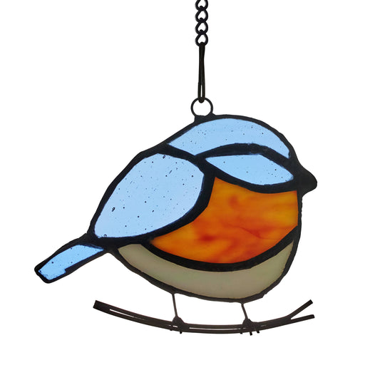 Stained Glass - Single Blue Bird