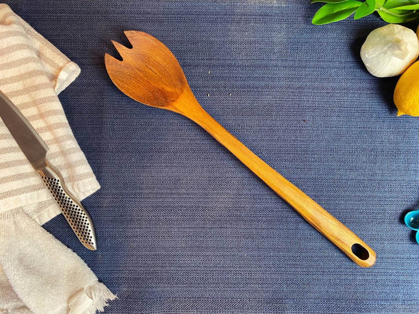 Rustic Handle Wooden Salad Serving Spork