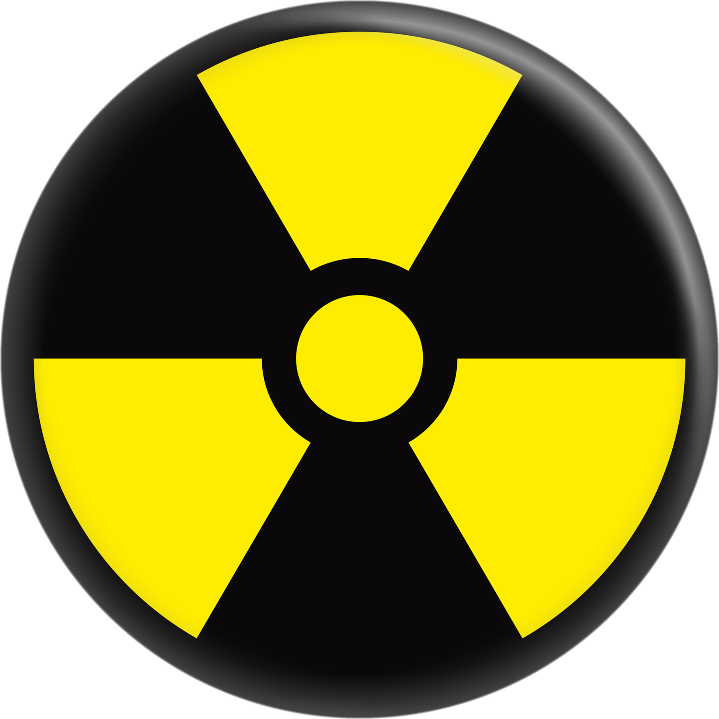 Button - Radiation Symbol