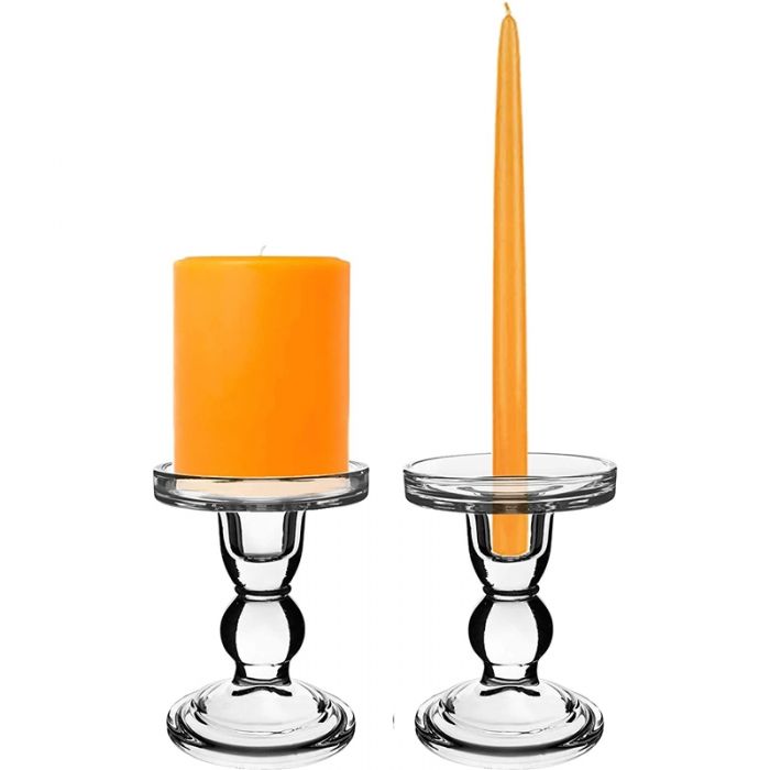 Candle Holder - Med, Duel Glass