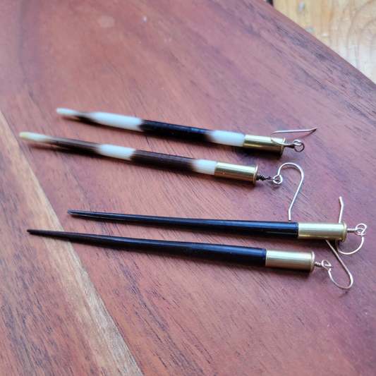 Earrings - Yellowstone Quill Bullet