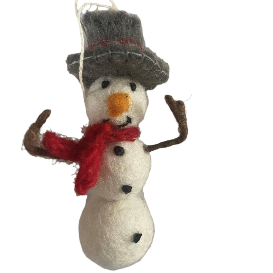 Felted Wool "Snowman Igor" ornament