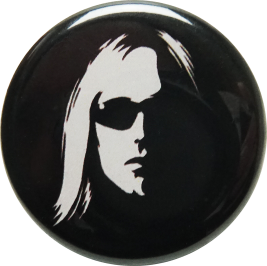 Button - Petty, Tom - B&W Face Shot