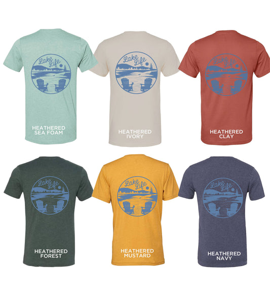T-Shirt - Lake Life - Heathered Navy