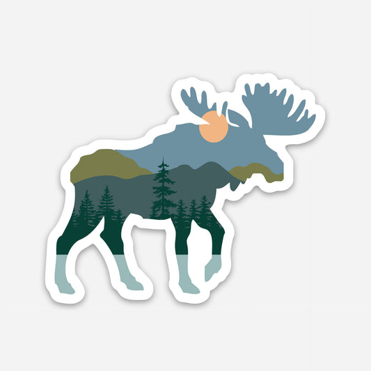 Sticker - Moose + Mountains
