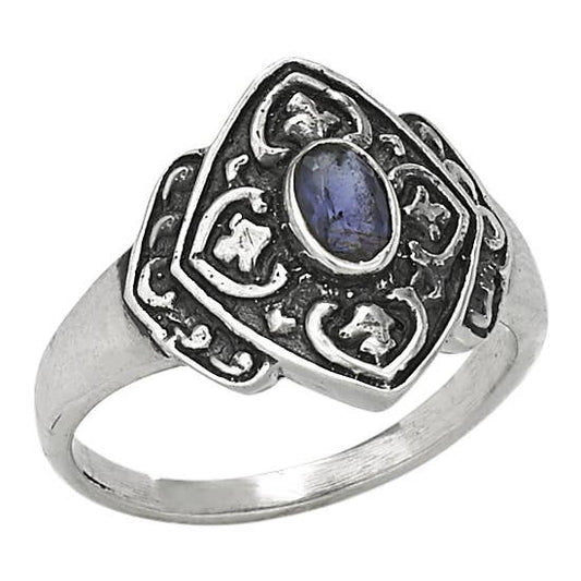 Midnight Iolite and Sterling Silver Ring