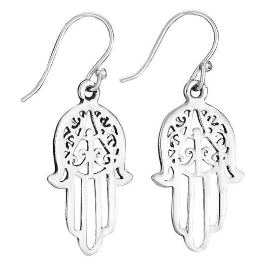 Earrings - Hamsa Sterling Silver
