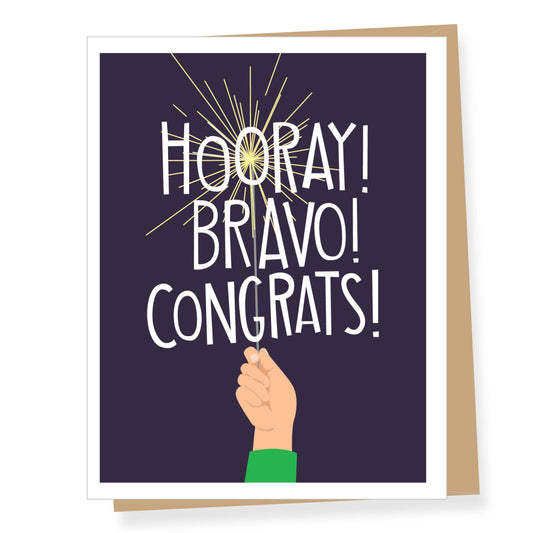 Card - Congrats - Hooray Sparkler