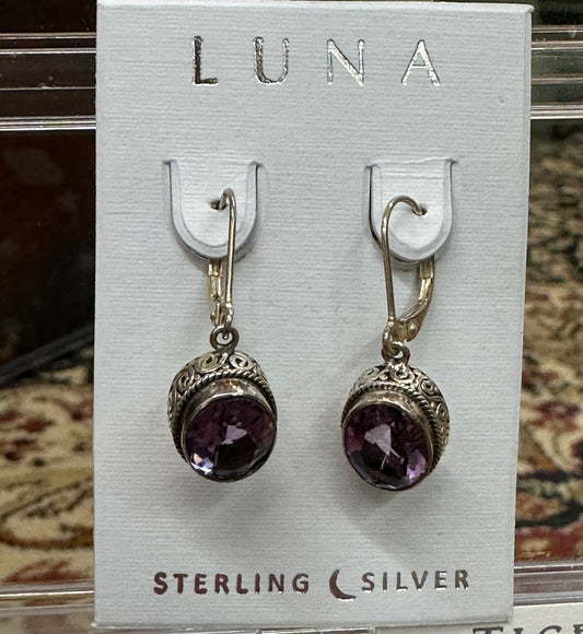 Earrings - Sterling Silver - Amethyst