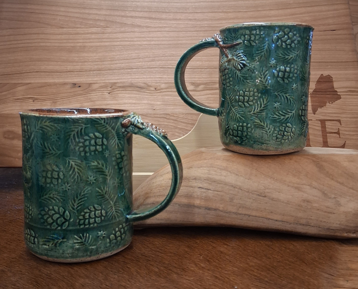 Pine Cone Mugs - Set of 2