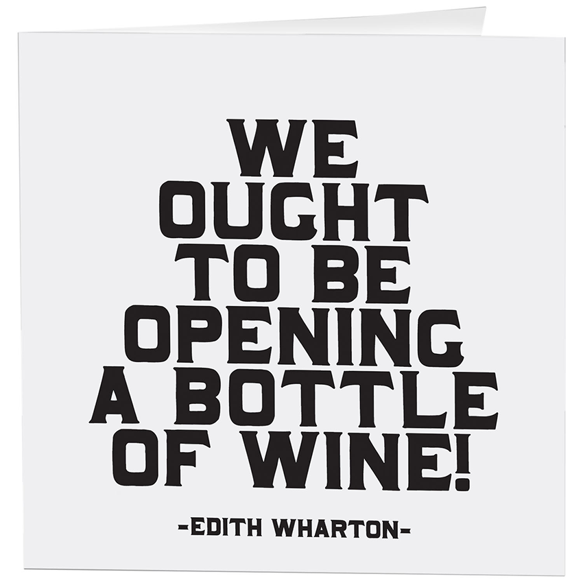 Card - Bottle Of Wine (Edith Wharton)